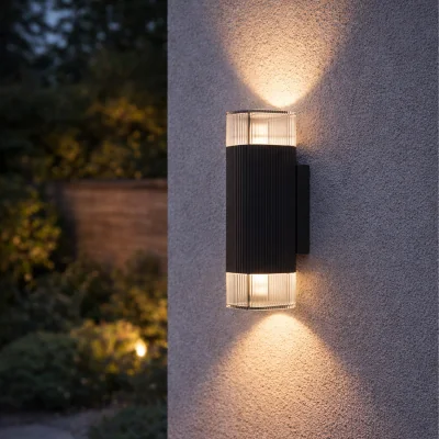 Pagazzi Castelnuovo 2-Light Black LED Outdoor Wall Light