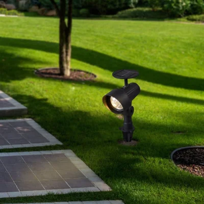 Pagazzi 3 Pack Solar Spikey Black Outdoor Light