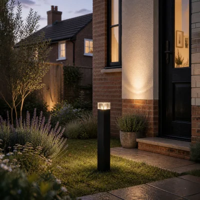 Pagazzi Castelnuovo Black LED Outdoor Bollard Small