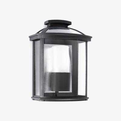 The Range Ceres 1 Light Outdoor Wall Lantern Black IP44, E27 - Black