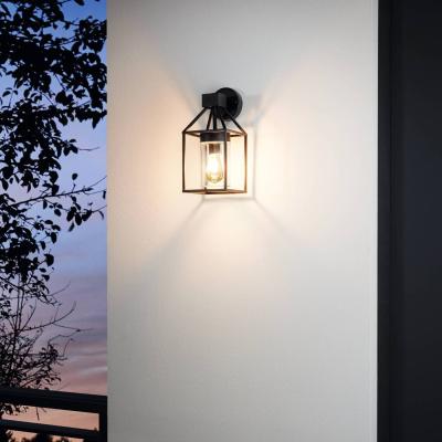 The Range EGLO Trecate Lantern Style Outdoor Wall Light - black