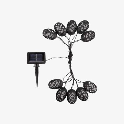 The Range 10 Piece Flame Effect Solar String Lights  - Black