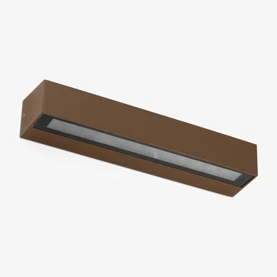 The Range Doro-20 Integrated LED Up Down Lighter Outdoor Wall Light - Brown