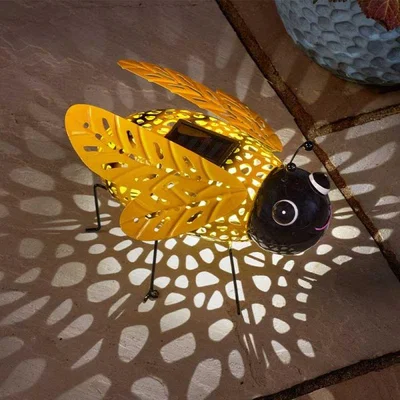 The Range Solar Silhouette Bee Light - Yellow & Black