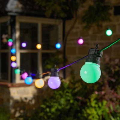 The Range Outdoor String Lights LED Multi Coloured - Black