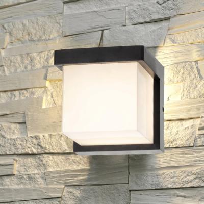 The Range CGC ADDISON Black Cube LED Outdoor Wall Light 4000k Natural White  - Black