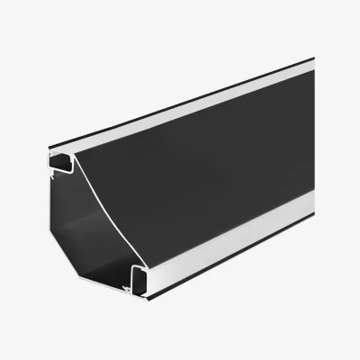 The Range Gypsum LED Cove Light 45 Degree Corner Aluminum Profile Black 2 Meters - Black