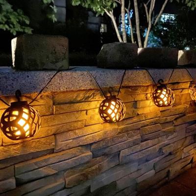 The Range Led Solar Flame Garland - Black