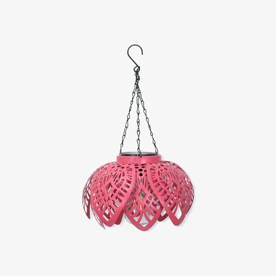 The Range Coral Artichoke Hanging Solar Light - Pink