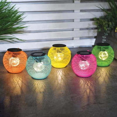 The Range Small Solar Mesh Lantern