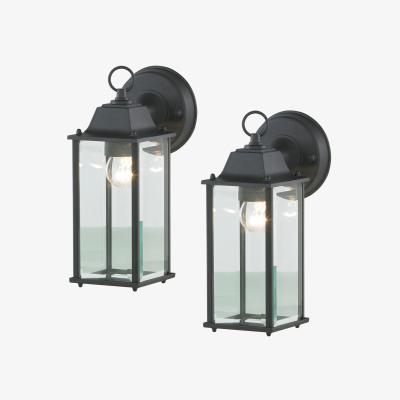 The Range 2 Pack of Colone Outdoor Bevelled Wall Lights - Black