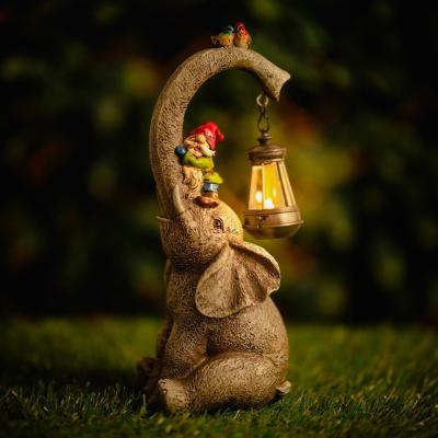 The Range Solar Elephant Gnome Ornament  - Multicoloured