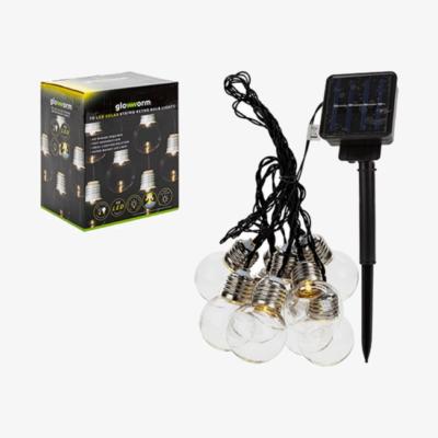 The Range Retro Bulb Solar String Lights - Black