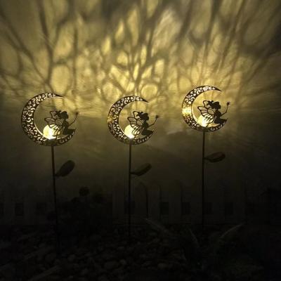 The Range Fairy Sitting On The Moon Garden Solar Light - Bronze