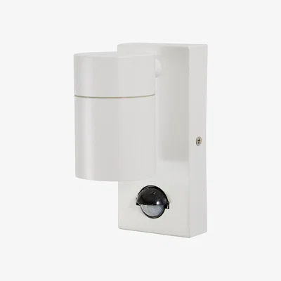 The Range Kenn Fixed Outdoor Wall Light with PIR Sensor - White
