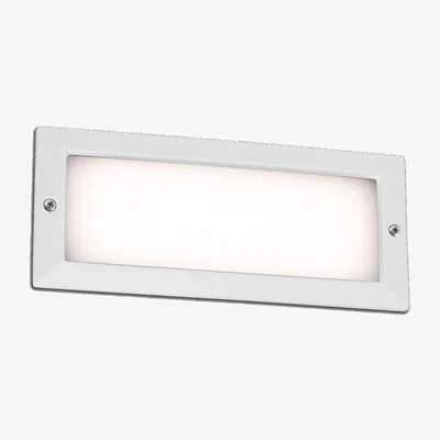 The Range Stripe Outdoor LED Recessed Wall Light - White / 0.63kg