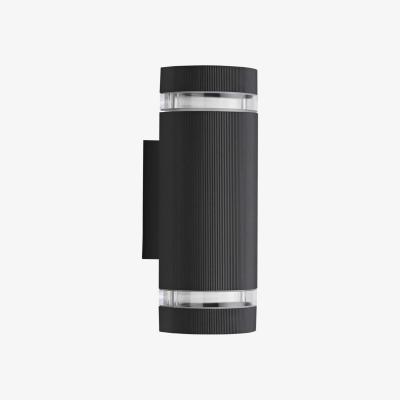 The Range Biard Architect IP44 Round UpDown Outdoor Wall Light - Black