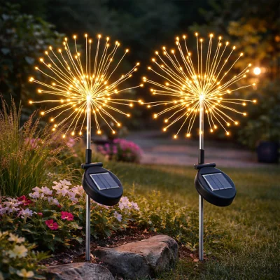 The Range Solar 90 Warm White Starburst Solar Powered Garden Stake Lights - Warm White