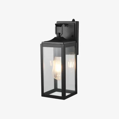 The Range Weatherproof Modern Outdoor Wall Light for Garden and Porch - Black