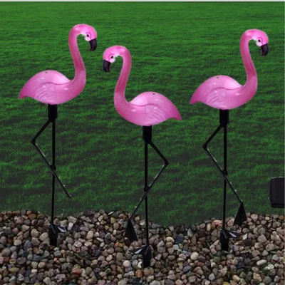 The Range Set of 3 Flamingo Solar Lights - Pink