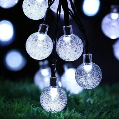 The Range Solar Powered String Lights Crystal Ball 30 LED - White