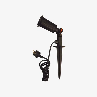 The Range Garten 1 Light Outdoor Spike Light Black IP44, E27 - Black