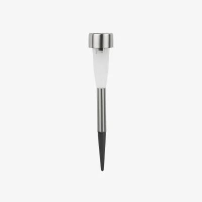 The Range Pack Of 10 Smart Solar Fluted Stake Lights - Silver