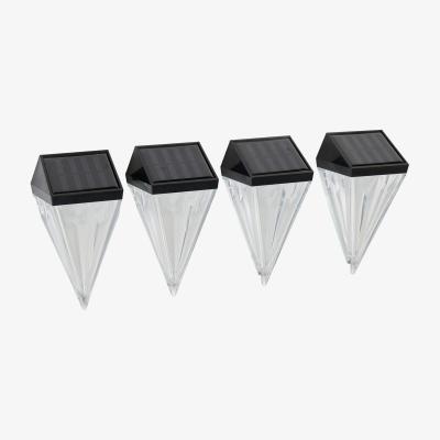 The Range Pack of 4 Diamond solar Lights - Black and clear