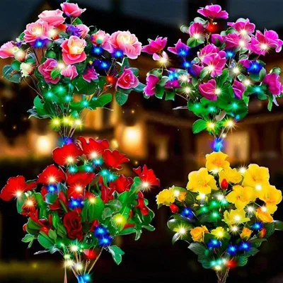 The Range Outdoor Landscape Solar Azalea Atmospheric LED Lights - Pack of 2 Purple / 0.26kg