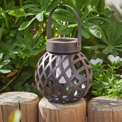 The Range Flame Effect Lantern  - Bronze