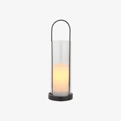 The Range Outdoor Glass Lantern - Black