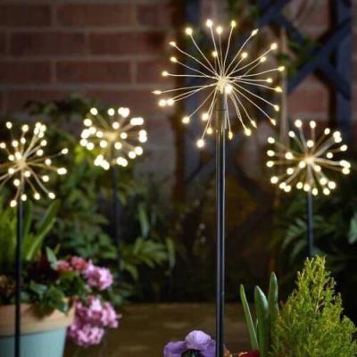 The Range Set of 4 Solar Powered Starburst Stake Lights  - black