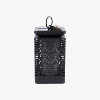 The Range Flickering Flame Hanging Solar Lantern Black - Black