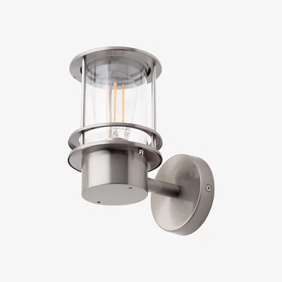 The Range Narvas Outdoor Miners Style Wall Light - Stainless Steel
