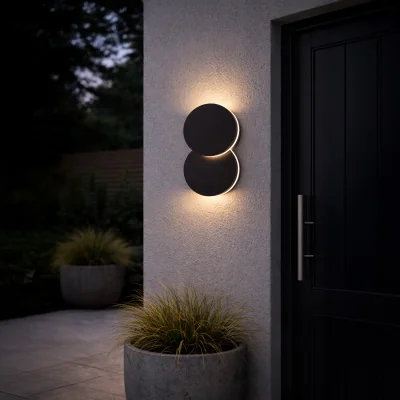 The Range Eglo Pedersano Outdoor LED Wall Light, Black, TriColour CCT, IP44 - Black / 0.35kg