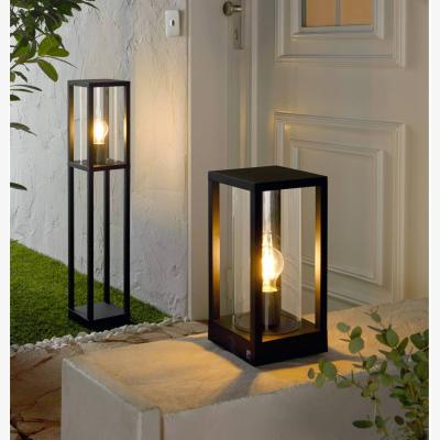 The Range Eglo Cascinetta Black Caged Outdoor Pedestal Lamp - black