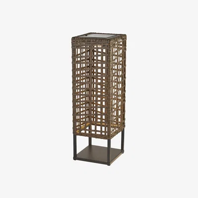 The Range Outdoor Solar Rattan Light  - Brown