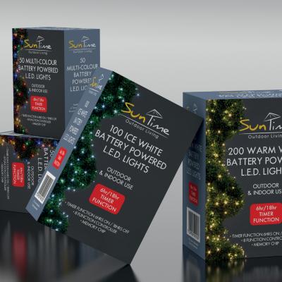 The Range Suntime 200 Battery Powered LED Chasing Lights - Multi Colour