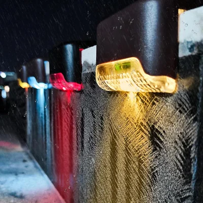 The Range Set of 4 Colourful Solar Fence Lights - Colourful