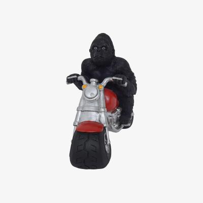 The Range Solar Gorilla Motorbike Statue - Red