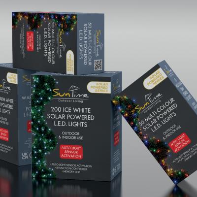 The Range Suntime 50 Multi Coloured Solar Powered LED Chasing Lights - Multi Colour