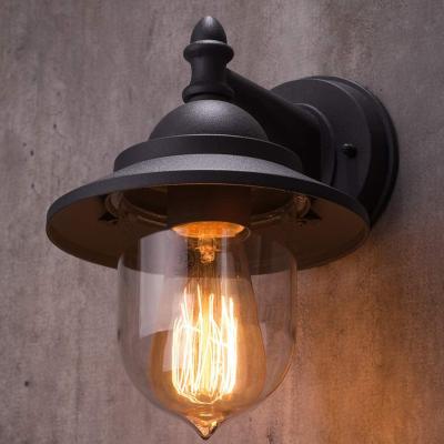 The Range CGC RYDER Matt Black Fisherman Lantern Wall Light - black