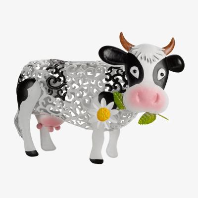 The Range Solar LED Cow Ornament  - White