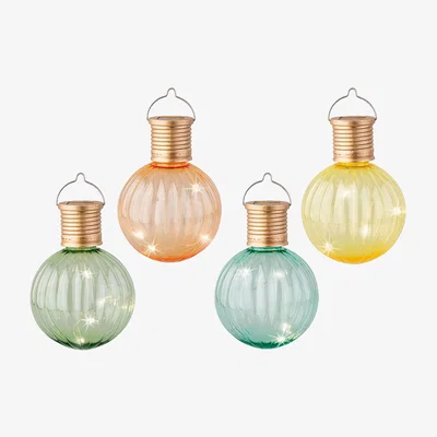 The Range 4 Coloured Hanging Solar Lights - Multi