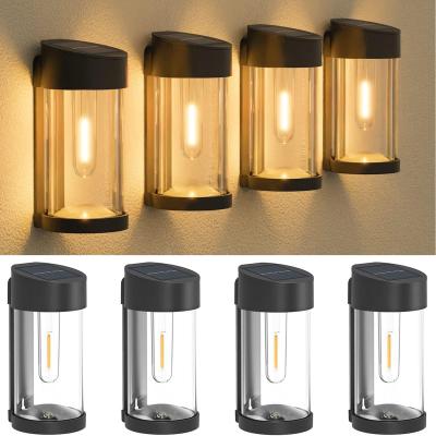 The Range 4 Pack Solar Lights Waterproof Patio Wall Lighting  - Black