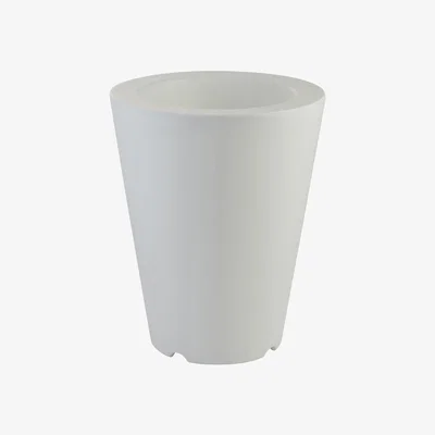 The Range Solar Flower Pot - White