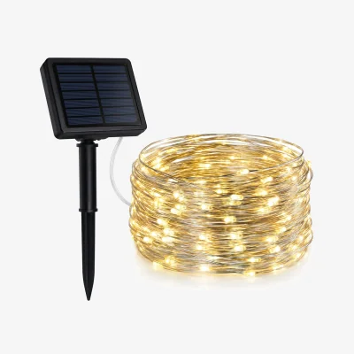 The Range 100 LED Solar Firefly String Lights Warm White - Copper Wire IP44 - Warm White