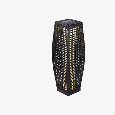 The Range 80CM Solar Rattan Light  - Black