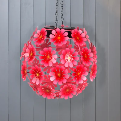 The Range Flower Solar Hanging Ball Light - Pink