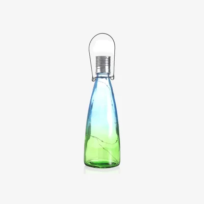 The Range Solar Gradient Hanging Bottle Decorative Light - Blue / Blue-green White Light